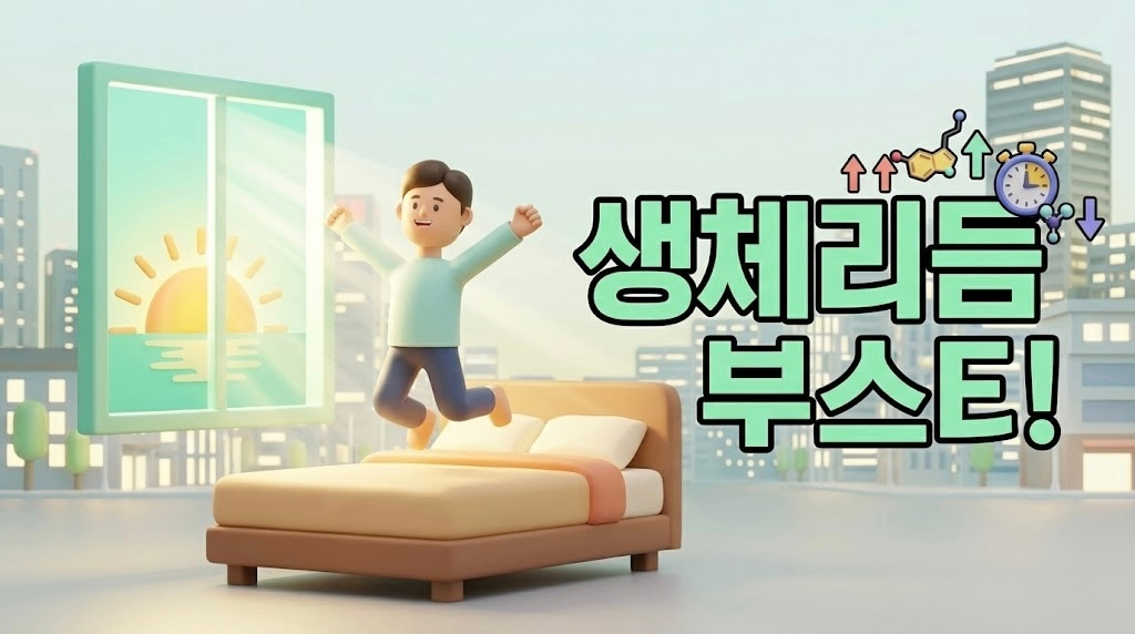 동향 집의 아침 햇살이 생체리듬을 활성화시키는 모습 — 세로토닌과 멜라토닌 조절 효과
