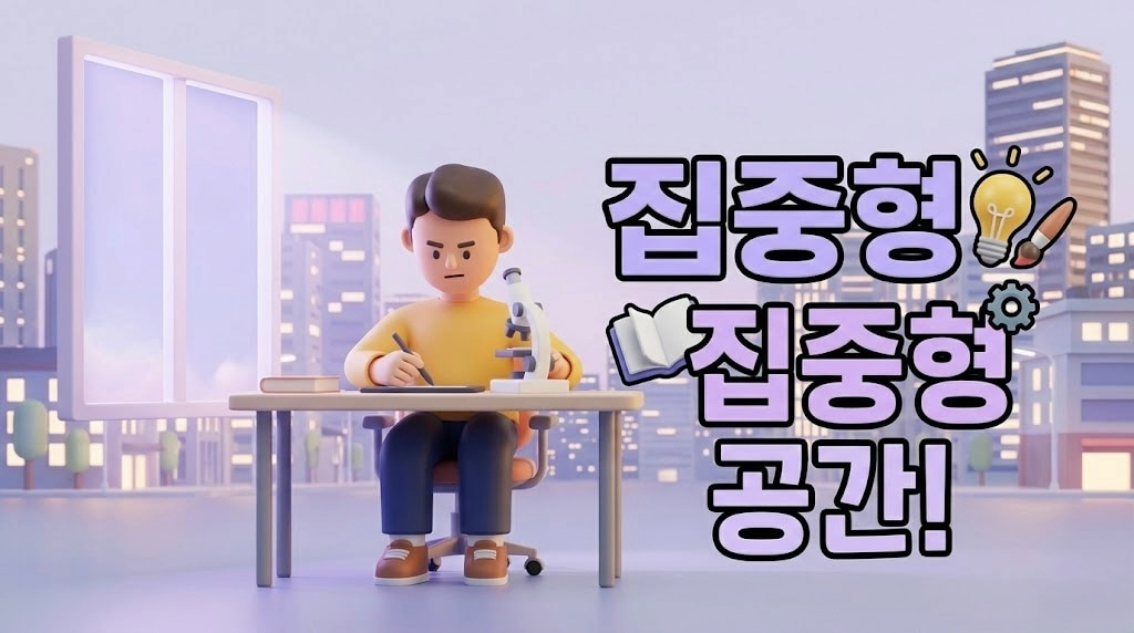 북향 천공광이 만드는 집중형 공간 — 눈부심 없는 안정적인 빛으로 창작과 연구에 최적