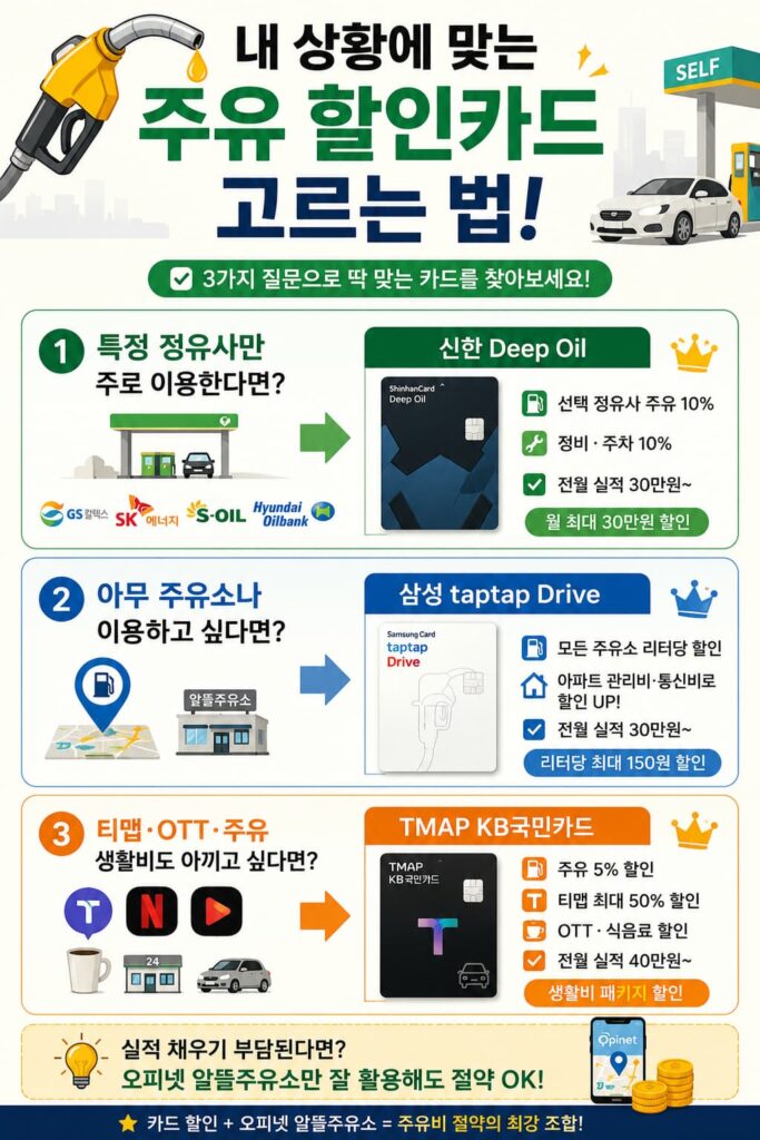 주유 할인카드 추천 2026 내 상황에 맞는 카드 선택 가이드