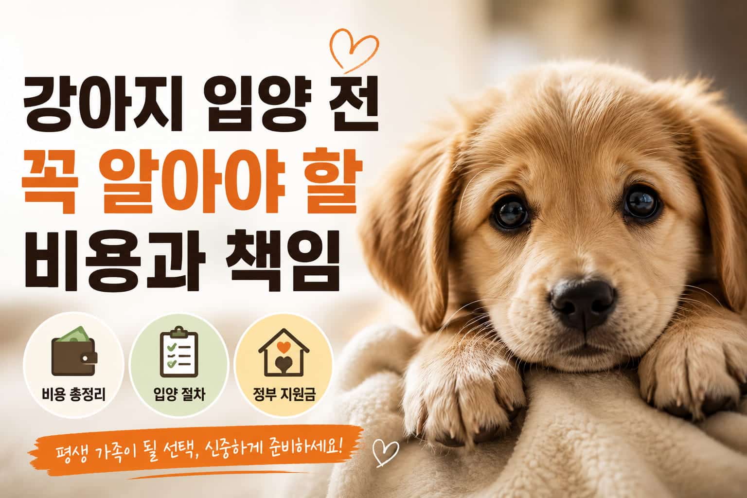 강아지 입양 첫 해 현실 비용 안내